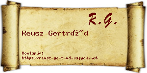 Reusz Gertrúd névjegykártya